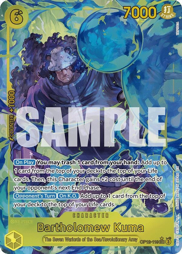 Image for Bartholomew Kuma (Alternate Art) (OP12-119) (OP12) - One Piece Card Game