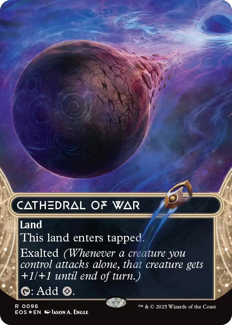 Image for Cathedral of War (0096) (Borderless) (Galaxy Foil) (96) (EOS) - Magic: The Gathering