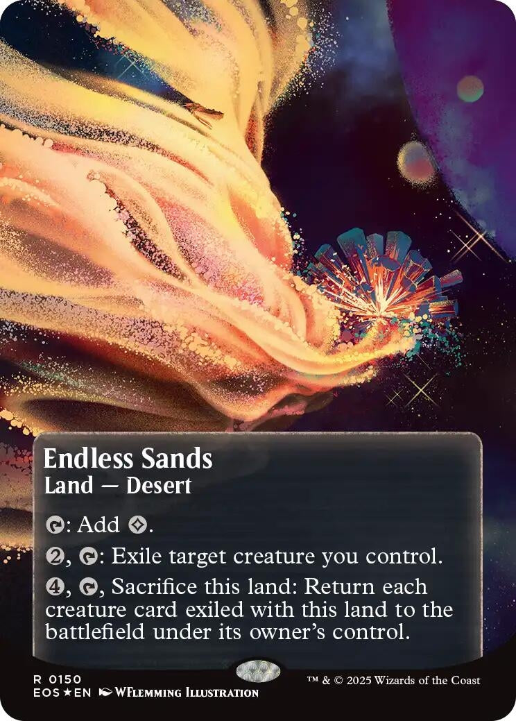 Image for Endless Sands (0150) (Borderless) (Galaxy Foil) (150) (EOS) - Magic: The Gathering