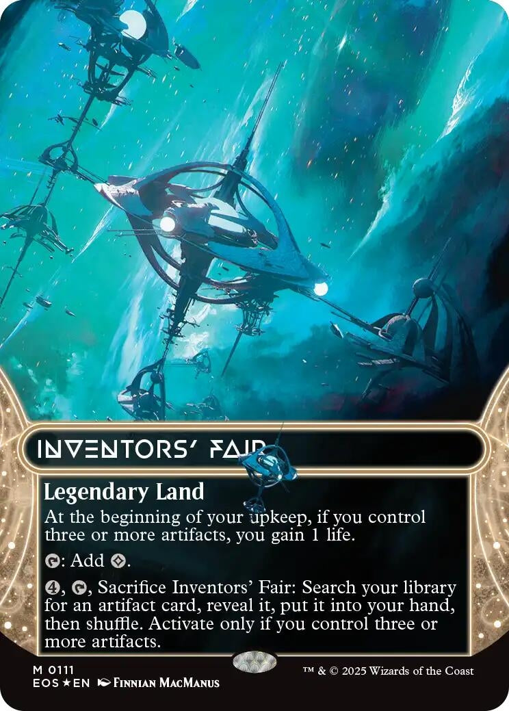 Image for Inventors' Fair (0111) (Borderless) (Galaxy Foil) (111) (EOS) - Magic: The Gathering
