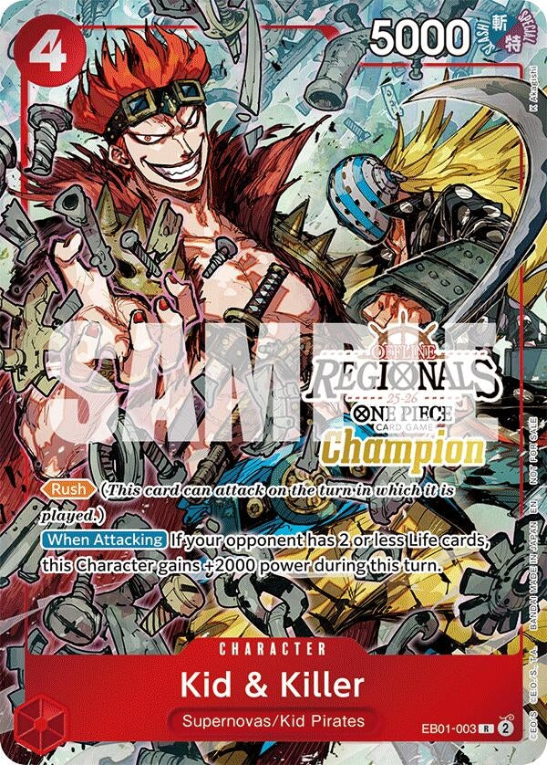 Image for Kid & Killer (Offline Regional Champion Card Set 2025 Vol.2) (EB01-003) (OP-PR) - One Piece Card Game