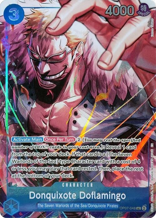 Image for Donquixote Doflamingo (Seven Warlords of the Sea Binder Set) (OP07-048) (OP-PR) - One Piece Card Game
