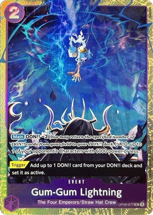 Image for Gum-Gum Lightning (Premium Card Collection -Best Selection Vol. 4-) (OP09-077) (OP-PR) - One Piece Card Game