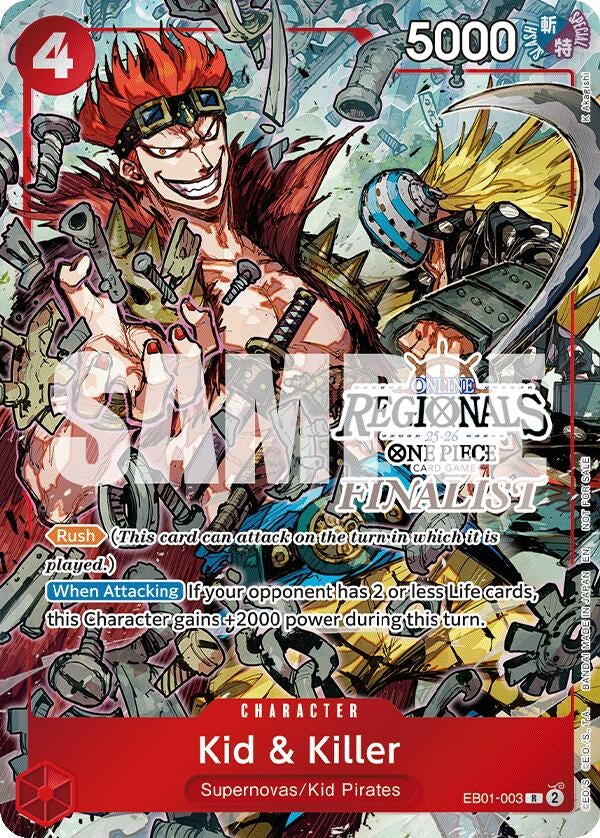 Image for Kid & Killer (Online Regional Finalist Card Set 2025 Vol.2) (EB01-003) (OP-PR) - One Piece Card Game