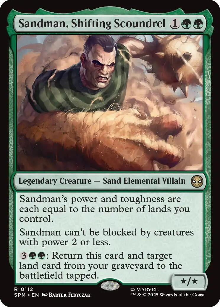 Image for Sandman, Shifting Scoundrel (112) (SPM) - Magic: The Gathering