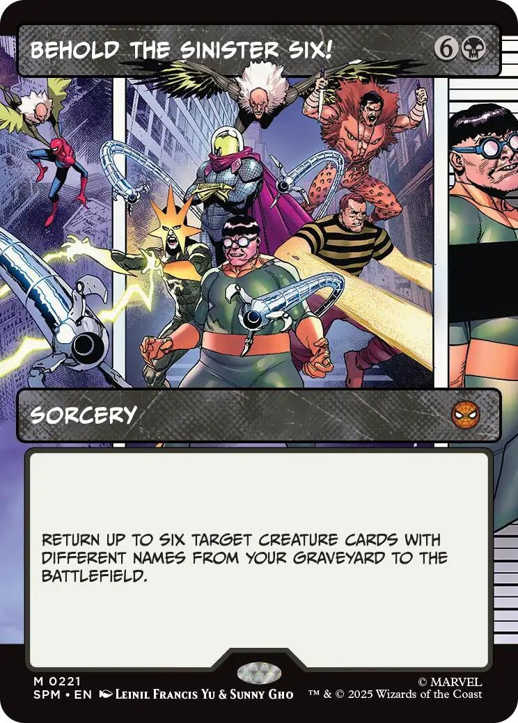 Image for Behold the Sinister Six! (Borderless) (221) (SPM) - Magic: The Gathering