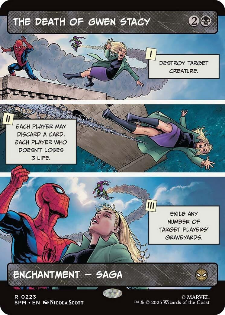 Image for The Death of Gwen Stacy (Borderless) (223) (SPM) - Magic: The Gathering