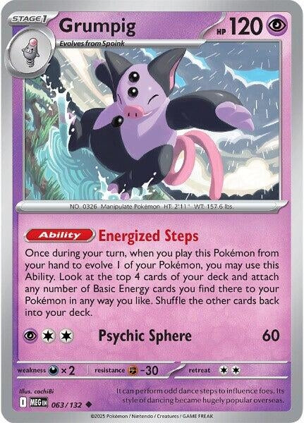 Image for Grumpig (063/132) (MEG) - Pokemon