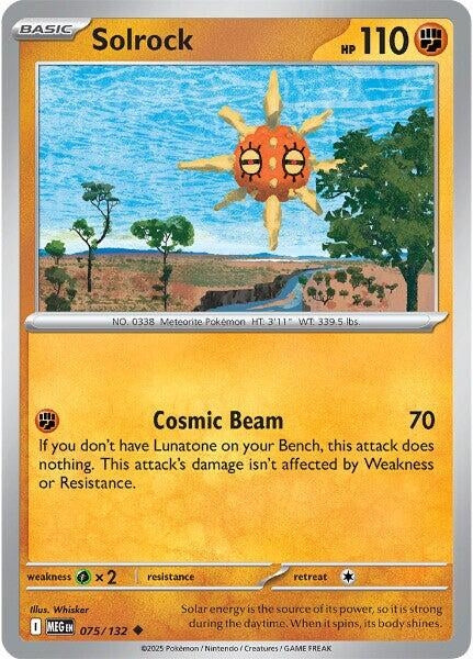 Image for Solrock (075/132) (MEG) - Pokemon