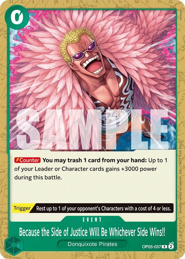 Image for Because the Side of Justice Will Be Whichever Side Wins!! (Tournament Pack 2025 Vol. 4) (OP05-037) (OP-PR) - One Piece Card Game