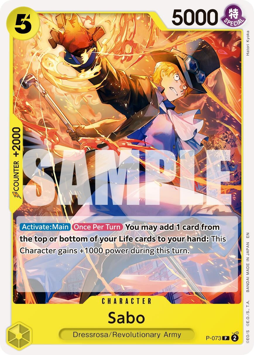 Image for Sabo - P-073 (Reprint) (P-073) (PRB-02) - One Piece Card Game
