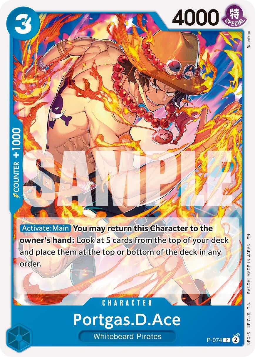Image for Portgas.D.Ace - P-074 (Reprint) (P-074) (PRB-02) - One Piece Card Game