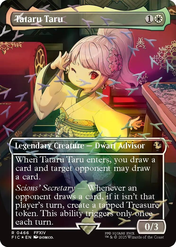 Image for Tataru Taru (Borderless) (Chocobo Track Foil) (466) (FIC) - Magic: The Gathering