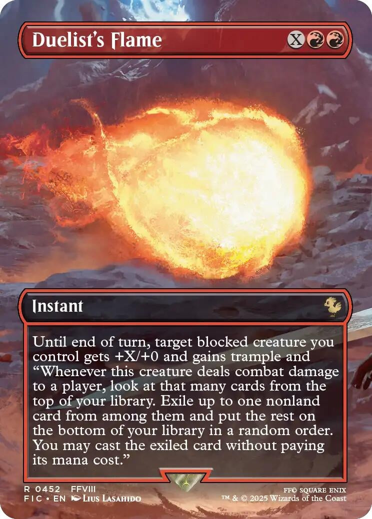 Image for Duelist's Flame (Borderless) (452) (FIC) - Magic: The Gathering
