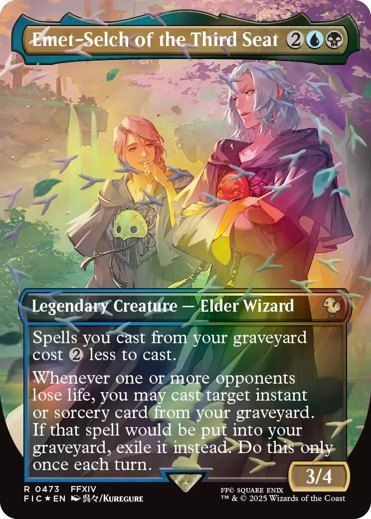 Image for Emet-Selch of the Third Seat (Borderless) (Chocobo Track Foil) (473) (FIC) - Magic: The Gathering