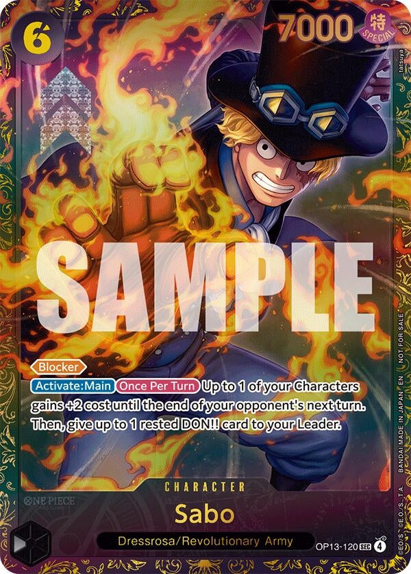 Image for Sabo (Store Treasure Cup 2025) (OP13-120) (OP-PR) - One Piece Card Game