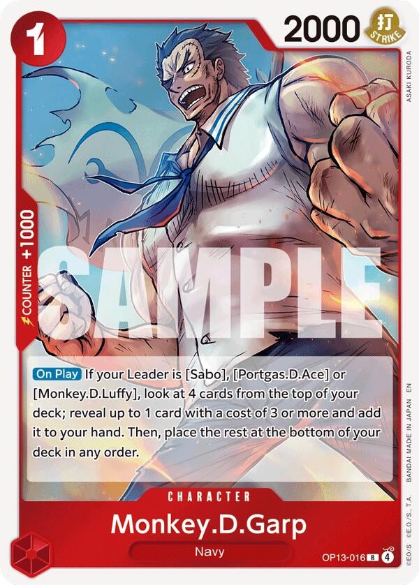 Image for Monkey.D.Garp (OP13-016) (OP13) - One Piece Card Game