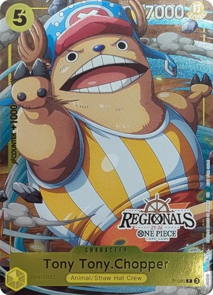 Image for Tony Tony.Chopper (CS 25-26 Regionals Textured Chase Promo) (P-089) (OP-PR) - One Piece Card Game