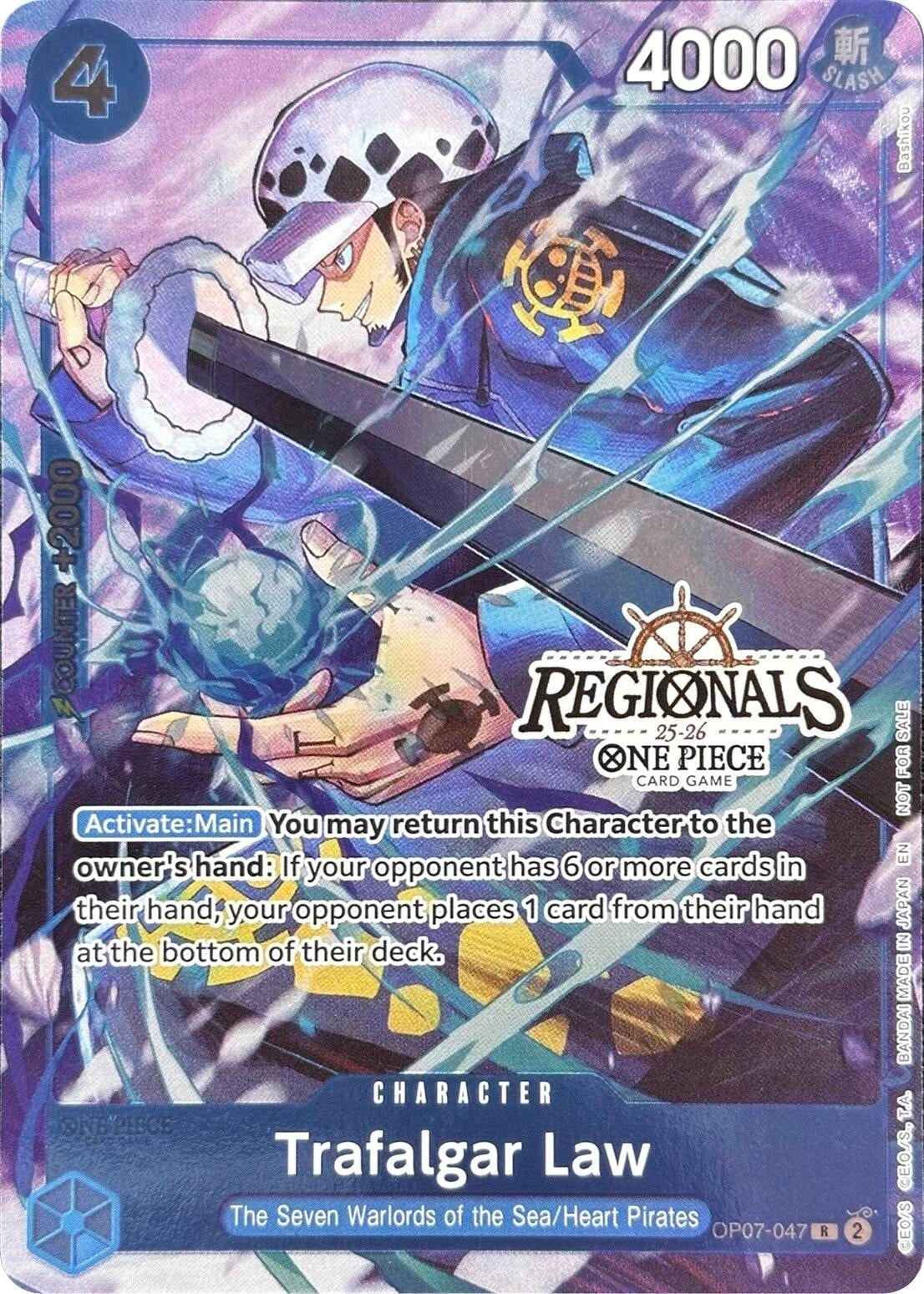 Image for Trafalgar Law (CS 25-26 Regionals Textured Chase Promo) (OP07-047) (OP-PR) - One Piece Card Game