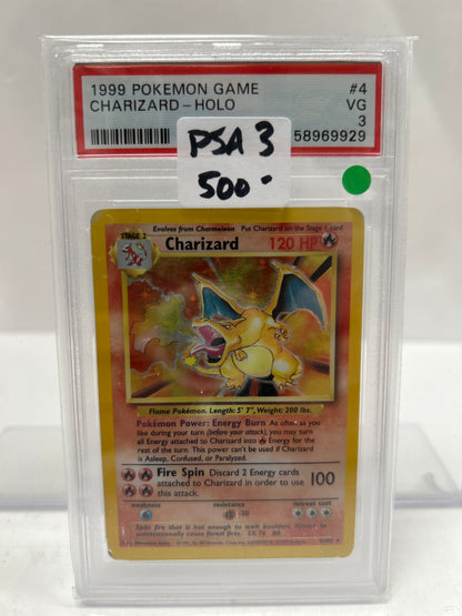Charizard 4/102 1999 - PSA (3)