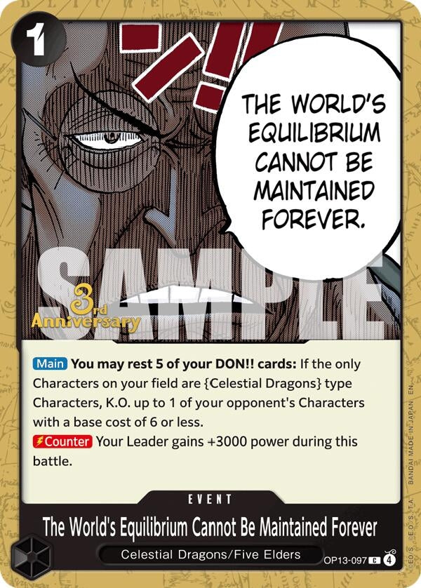 Image for The World's Equilibrium Cannot Be Maintained Forever (OP13-097) (OP13 ANN) - One Piece Card Game