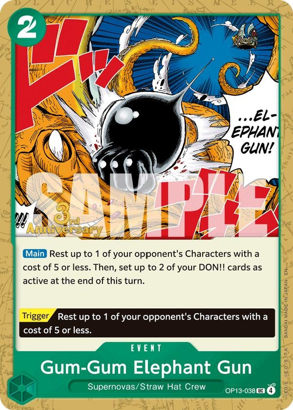Image for Gum-Gum Elephant Gun (OP13-038) (OP13 ANN) - One Piece Card Game