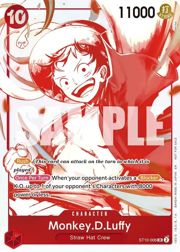 Image for Monkey.D.Luffy - ST10-006 (3rd Anniversary Treasure Campaign Pack) (ST10-006) (OP-PR) - One Piece Card Game