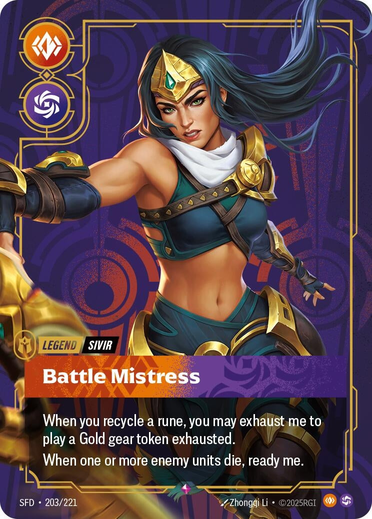 Image for Sivir - Battle Mistress (203/221) (SFD) - Riftbound: League of Legends Trading Card Game