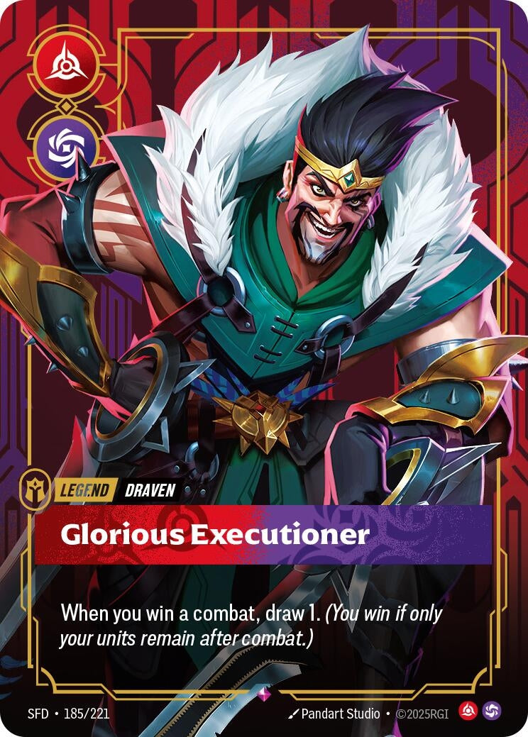 Image for Draven - Glorious Executioner (185/221) (SFD) - Riftbound: League of Legends Trading Card Game