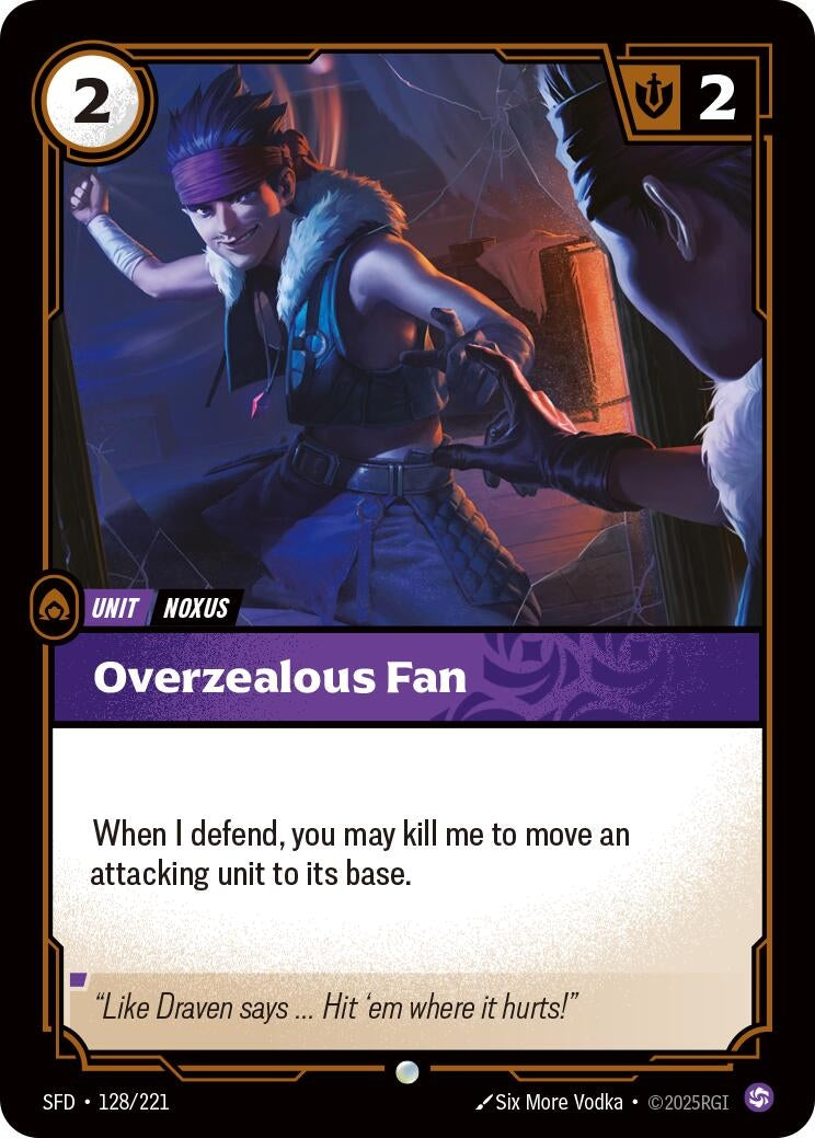 Image for Overzealous Fan (128/221) (SFD) - Riftbound: League of Legends Trading Card Game