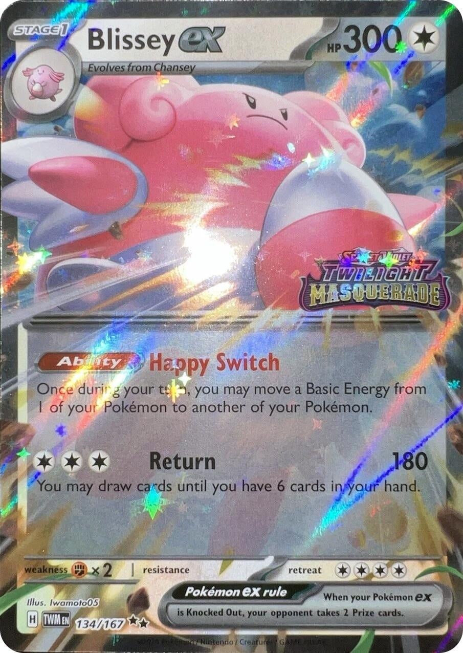 Image for Blissey ex (Twilight Masquerade Stamped) (134/167) (MCAP) - Pokemon