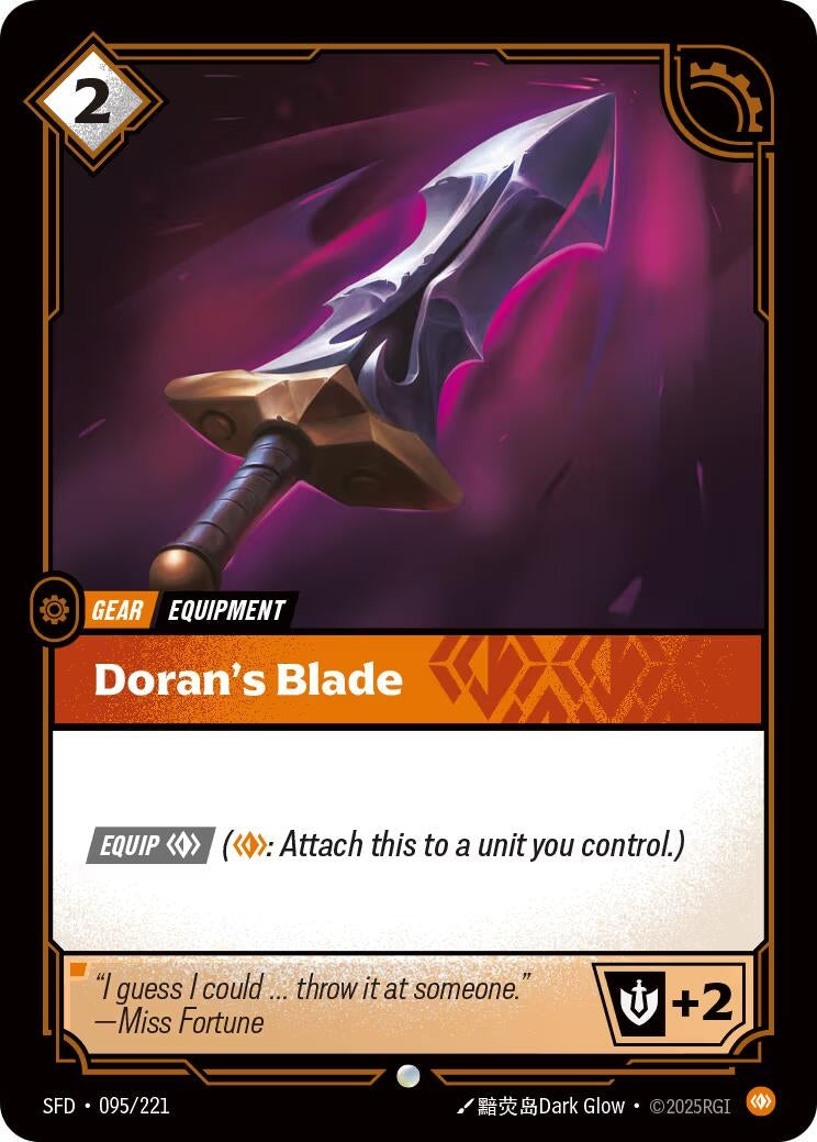 Image for Doran's Blade (095/221) (SFD) - Riftbound: League of Legends Trading Card Game