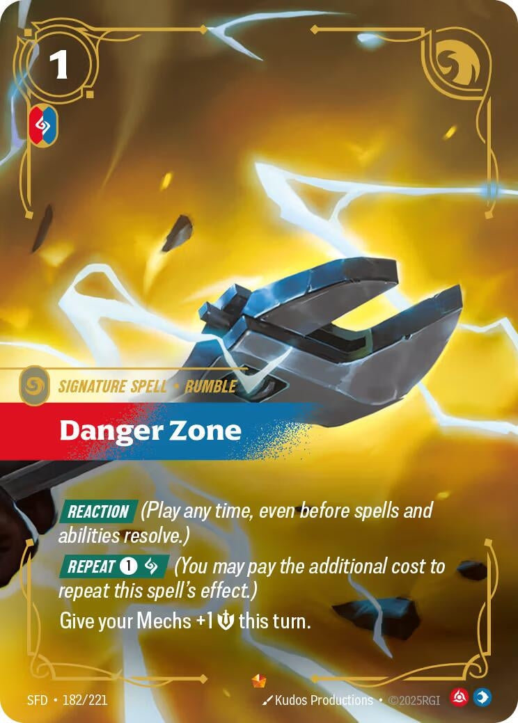 Image for Danger Zone (182/221) (SFD) - Riftbound: League of Legends Trading Card Game