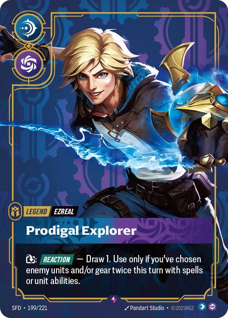 Image for Ezreal - Prodigal Explorer (199/221) (SFD) - Riftbound: League of Legends Trading Card Game