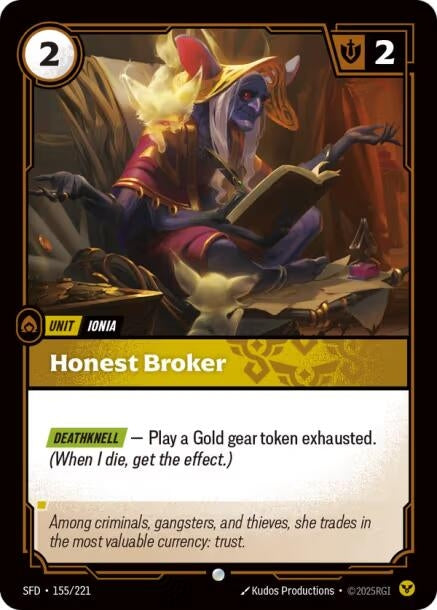 Image for Honest Broker (155/221) (SFD) - Riftbound: League of Legends Trading Card Game