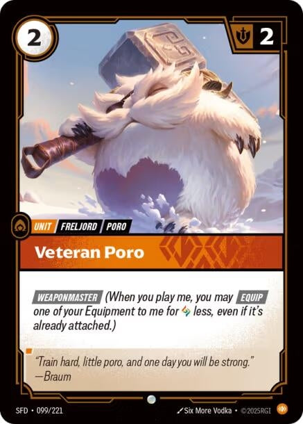 Image for Veteran Poro (099/221) (SFD) - Riftbound: League of Legends Trading Card Game