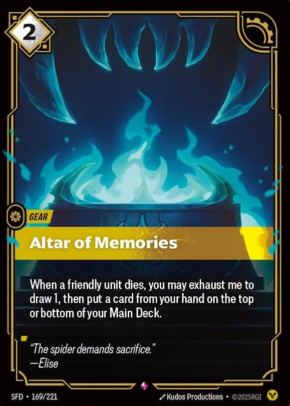 Image for Altar of Memories (169/221) (SFD) - Riftbound: League of Legends Trading Card Game