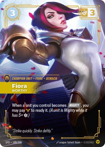Image for Fiora - Worthy (180/221) (SFD) - Riftbound: League of Legends Trading Card Game
