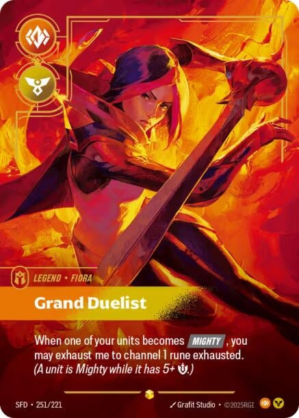 Image for Fiora - Grand Duelist (Overnumbered) (251/221) (SFD) - Riftbound: League of Legends Trading Card Game