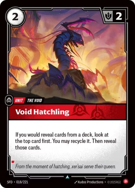 Image for Void Hatchling (018/221) (SFD) - Riftbound: League of Legends Trading Card Game