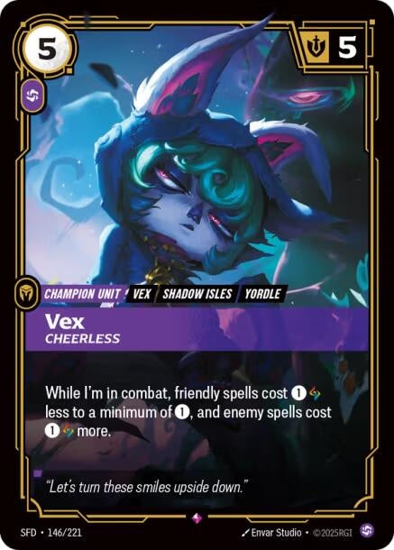 Image for Vex - Cheerless (146/221) (SFD) - Riftbound: League of Legends Trading Card Game
