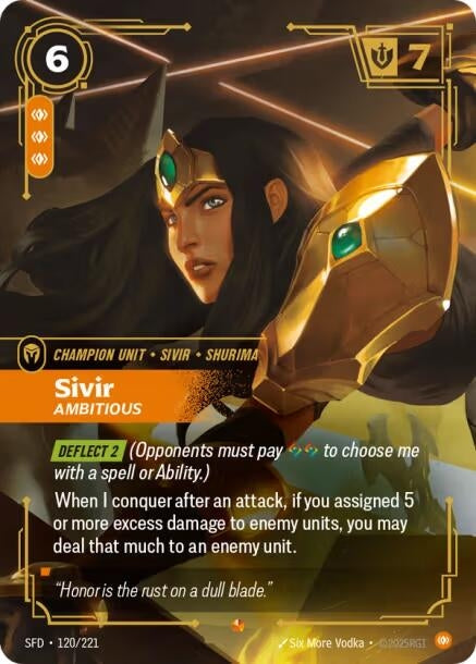 Image for Sivir - Ambitious (120/221) (SFD) - Riftbound: League of Legends Trading Card Game