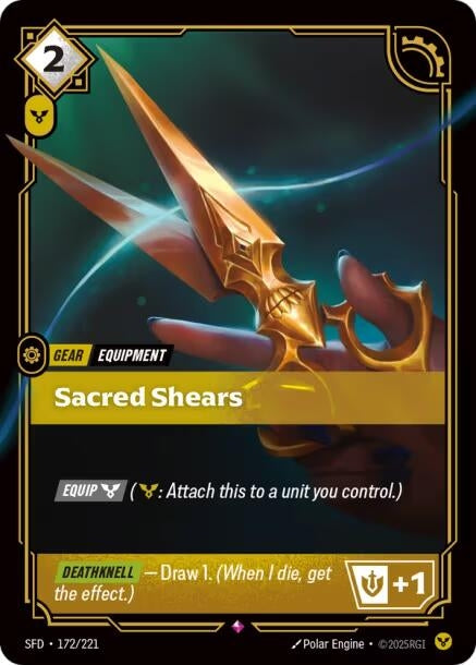 Image for Sacred Shears (172/221) (SFD) - Riftbound: League of Legends Trading Card Game