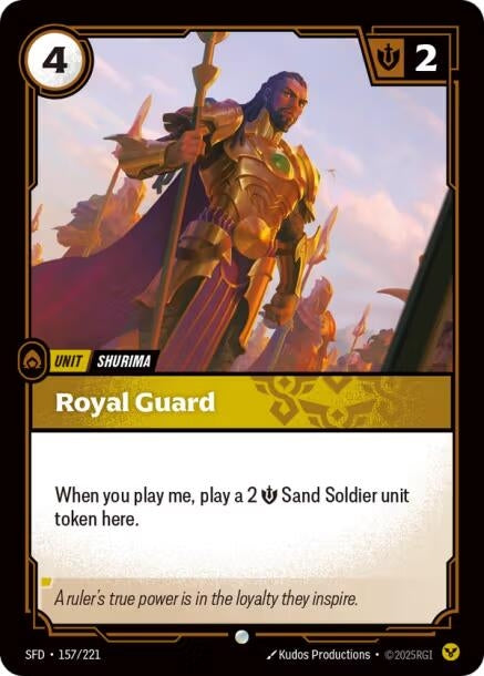 Image for Royal Guard (157/221) (SFD) - Riftbound: League of Legends Trading Card Game