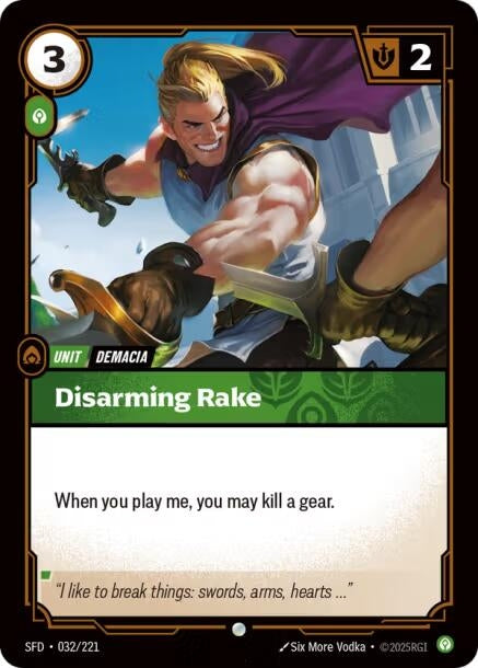 Image for Disarming Rake (032/221) (SFD) - Riftbound: League of Legends Trading Card Game