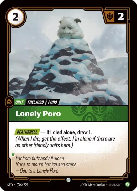 Image for Lonely Poro (036/221) (SFD) - Riftbound: League of Legends Trading Card Game