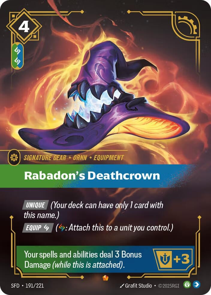 Image for Rabadon's Deathcrown (191/221) (SFD) - Riftbound: League of Legends Trading Card Game