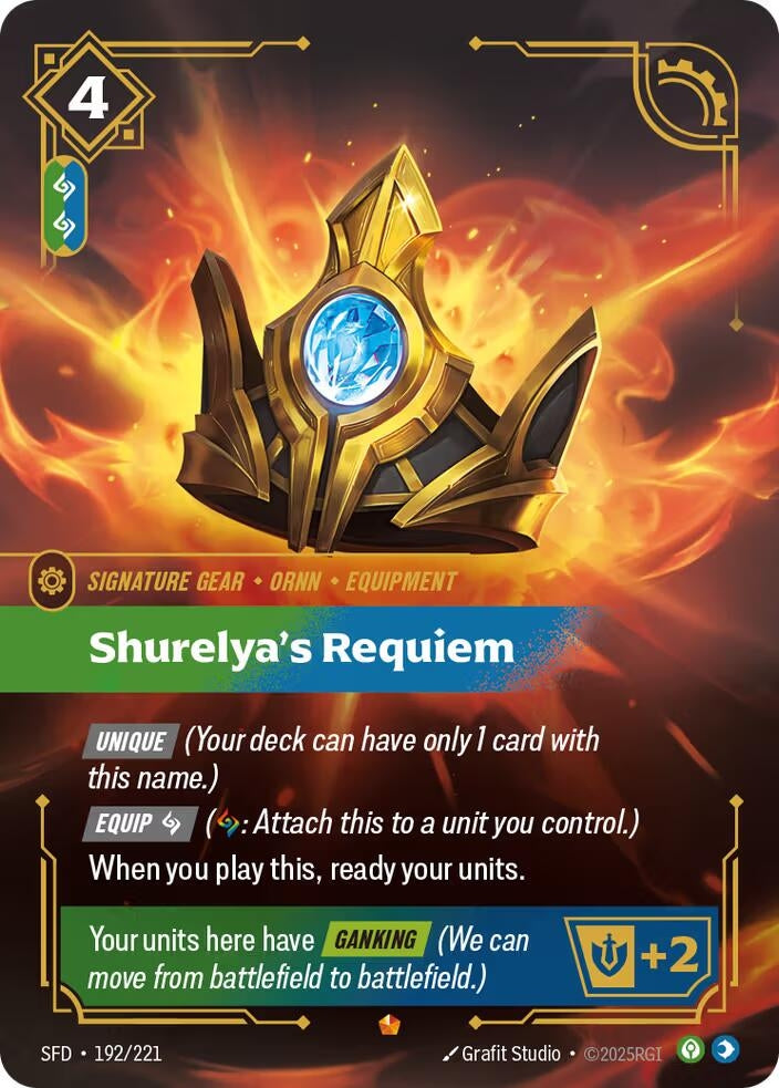 Image for Shurelya's Requiem (192/221) (SFD) - Riftbound: League of Legends Trading Card Game