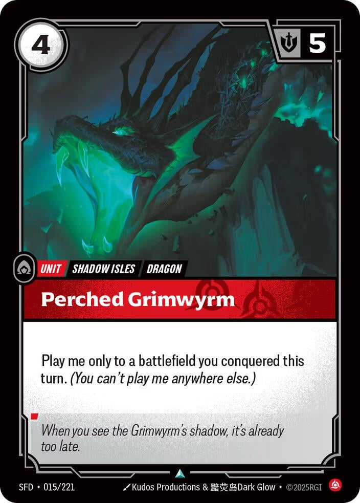 Image for Perched Grimwyrm (015/221) (SFD) - Riftbound: League of Legends Trading Card Game