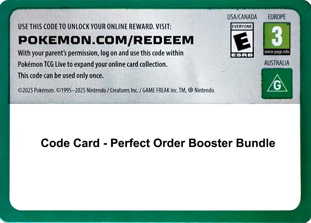 Image for Code Card - Perfect Order Booster Bundle (ME03) - Pokemon